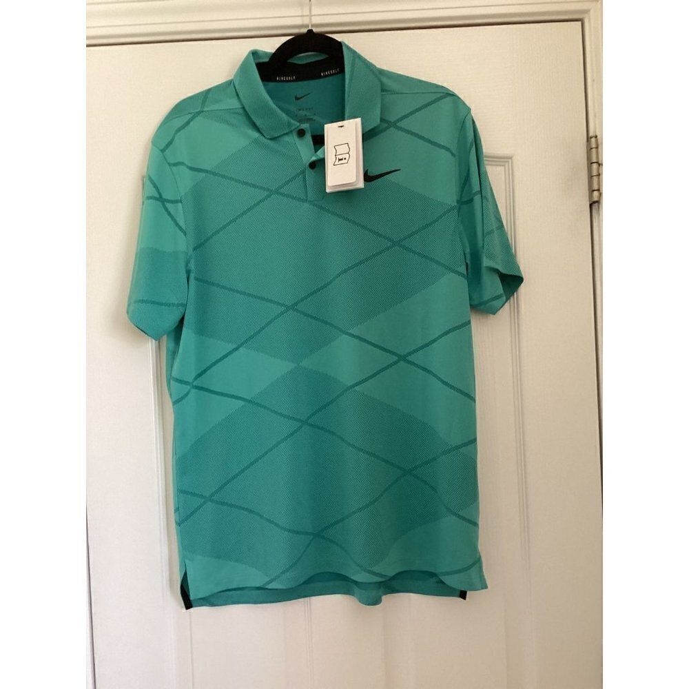 Nike golf - dri-Fit vapor jacquard men's golf polo size: medium color: mint gree